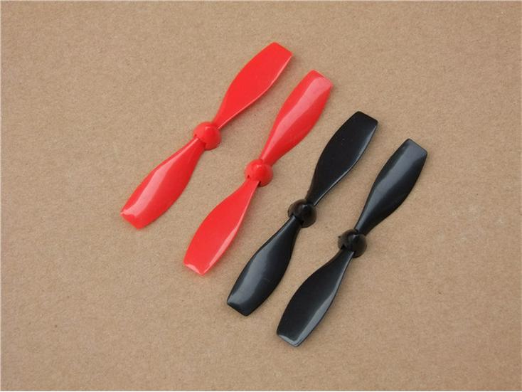 Red & Black 75MM Propeller with Hat, 1MM Shaft, Forward/Reverse for Fixed-Wing & Quadcopter Models