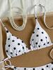2026 Triangle Cup Printed Sexy Two-Piece Bikini Swimsuit - European & American Style