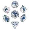 Cusdie Cute Mushroom Dice Set D&D 7Pcs D4 D6 D8 D10 D% D12 D20 DND Polyhedral Dice for Role Playing Game Table Games TRPG