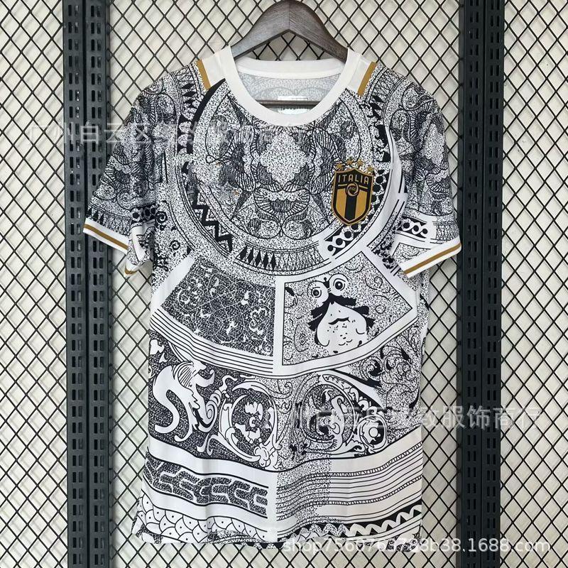 2024 Italy special edition joint jersey fashion printing pattern sports T-shirt fan version football jersey short sleeve