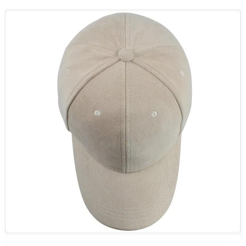 Solid Suede Retro Baseball Caps For Men Women Spring Autumn Street Snapback Hip Hop Hat Adjustable Faux Fur Sunscreen Visor Cap