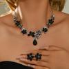 Genteel Temperament Necklace Earrings Set Exquisite Women Jewelry Set  Women