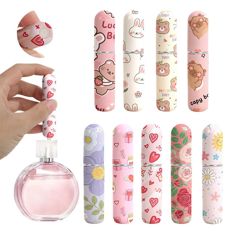 5ml Perfume Atomizer Cartoon Mini Perfume Bottle Portable Liquid Container For Cosmetics Traveling Empty Refillable Spray Bottle