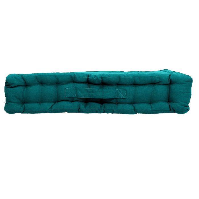 Coussin de sol uni 50 x 50 cm Panama vert emeraude