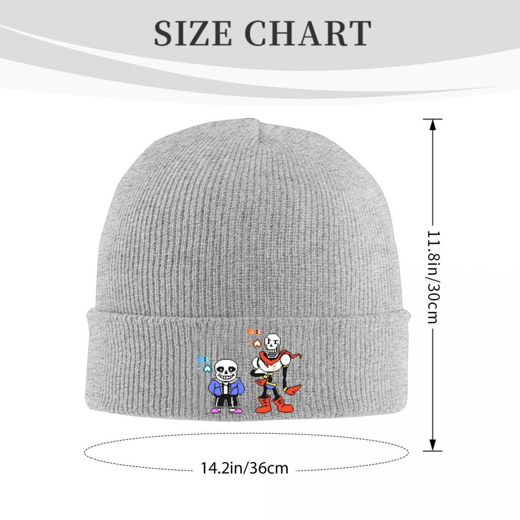 Undertale Sans Und Papyrus Warme Strickmütze Winter Strickmütze Beanie Mütze Skullies Beanies Hip Hop Mützen für Unisex