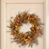 Artificial Wreath Thanksgiving Wreath for Front Door Window Hallway Farmhouses Thanksgiving Centerpieces Decoration