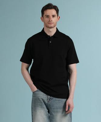 PANICALE Black Stretch Polo Shirt