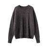 Women's Loose Knit Cashmere Pullover with Brushed Round Neck