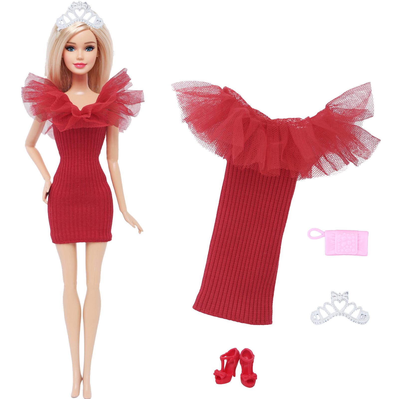 

BJDBUS Одежда для куклы 11,5 дюймов Ba Кукла bie Праздничное платье Вечернее платье Повседневная рубашка Брюки Спортивный костюм Обувь Сумка Аксессуары Детский подарок