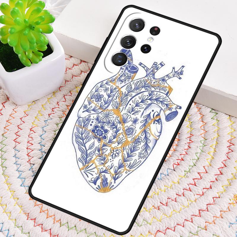 Flower Heart Phone Case for Samsung Galaxy note 10 pro S26 Ultra S23 S24 FE S25 S21 S22 PLUS shockproof Cove
