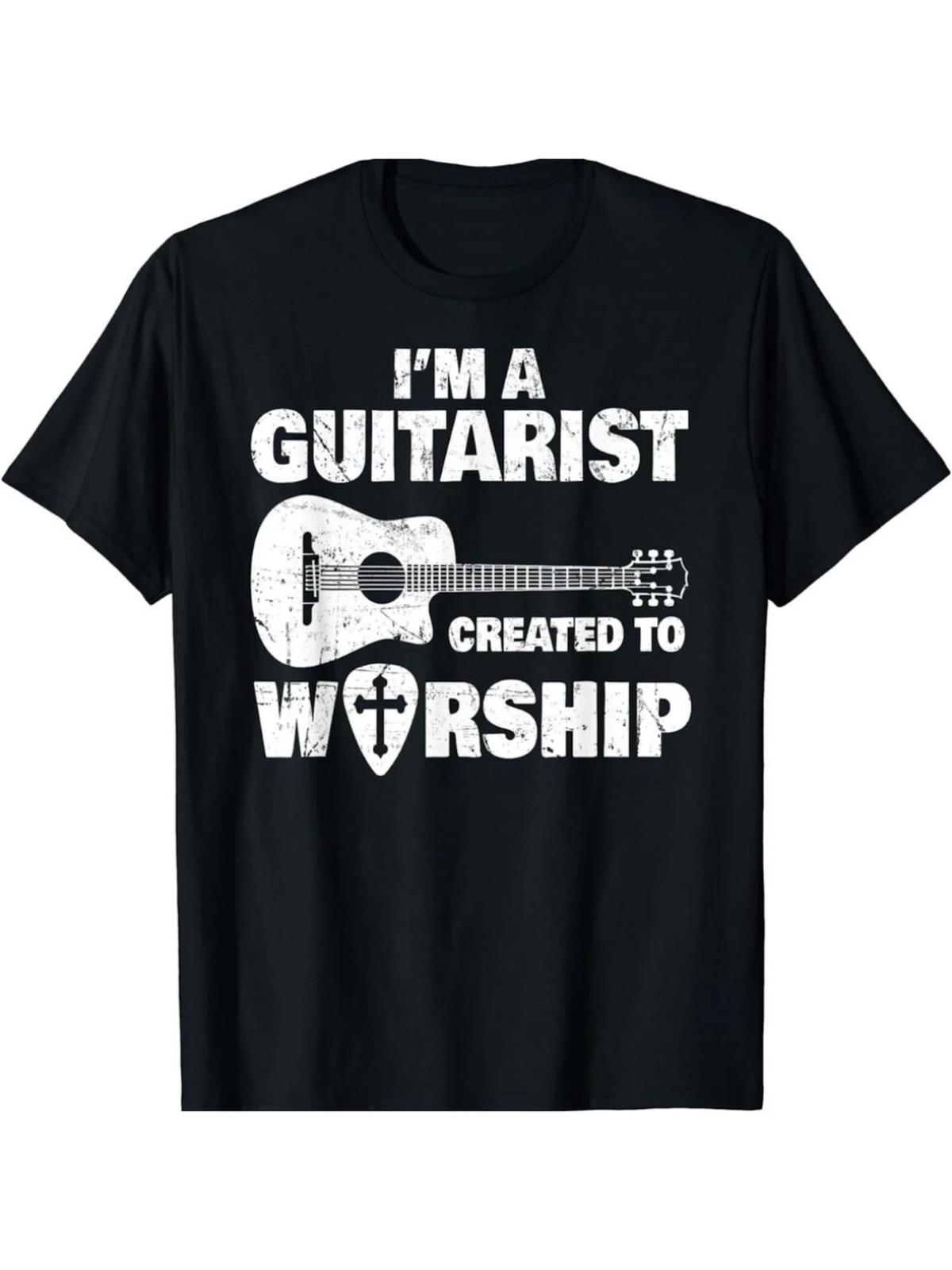 NEW LIMITED Christian Music Guitar Jesus Design Best Gift T-Shirt 2XL