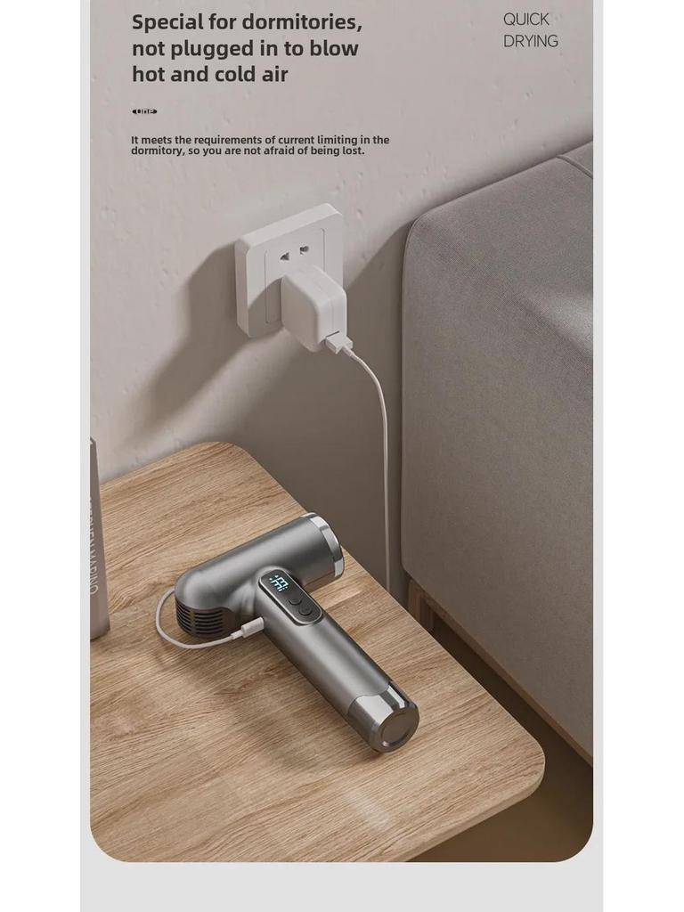 Blue Light Wireless High-Power Hair Dryer for Home & Dorm Use