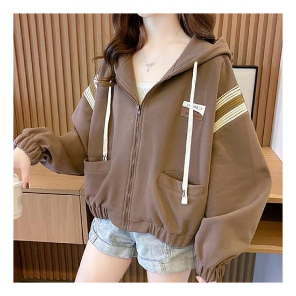 Navava Men Nc175 Casual Line Point Long Sleeve Hoodie Jacket