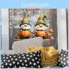 Halloween Cartoon Dwarf And Pumpkin Glass Static Cling Wall Sticker For Home Decor