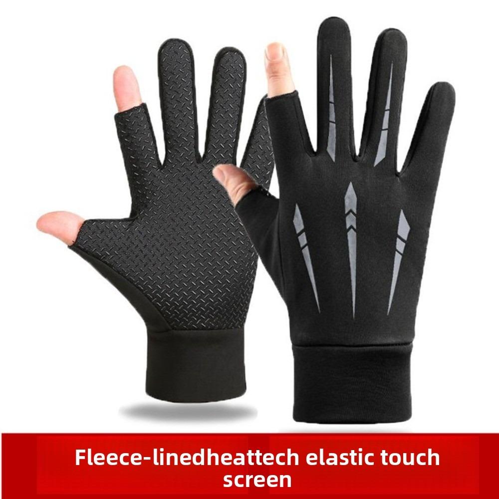 Fashion Thickened Winter Gloves Windproof Skin-friendly Cycling Gloves Waterproof Non-slip TouchScreen Gloves Outdoor