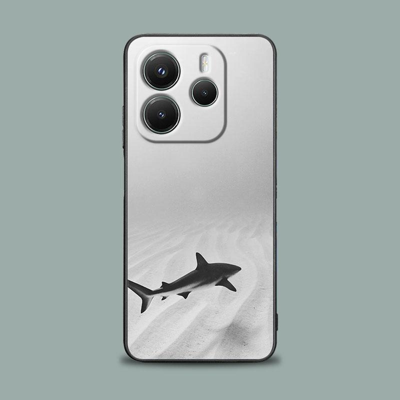 Phone Case for Xiaomi Redmi 15C 14C 12C 13C Redmi Note 15 14 13 12 11 10 Pro Plus 5G 12S Soft Cover Ocean Whale Shark Swimming