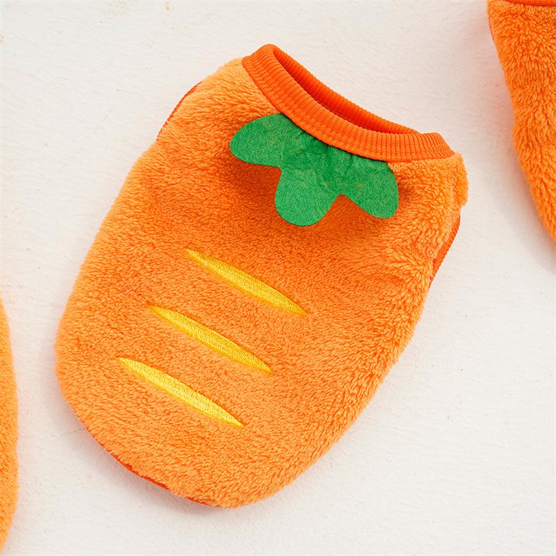 Cozy Cartoon Puppy Flannel Cat & Dog Vest - Warm Teacup Doggy Clothes for Small Pets