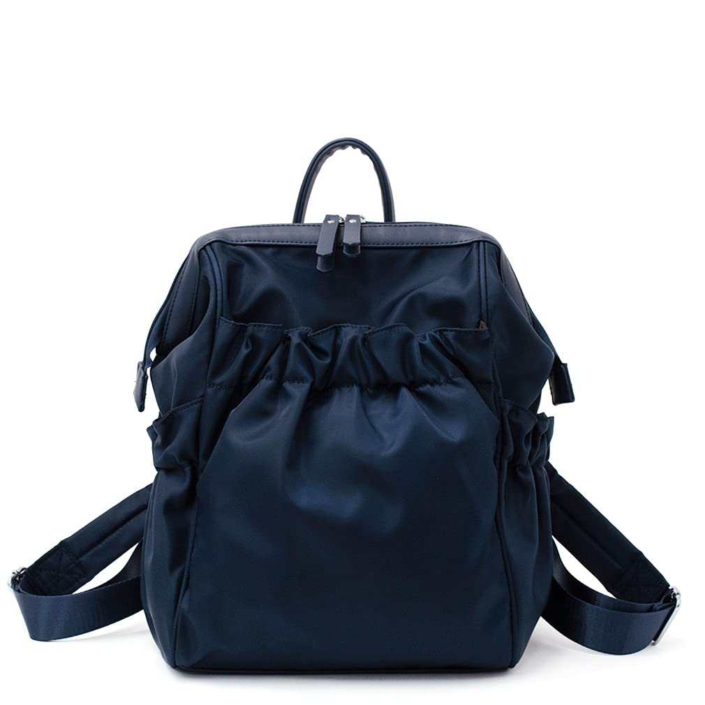

Vita Felice Clasp Gathered Pocket Backpack for Women [VITAFELICE] bsib-p1871x (Navy)