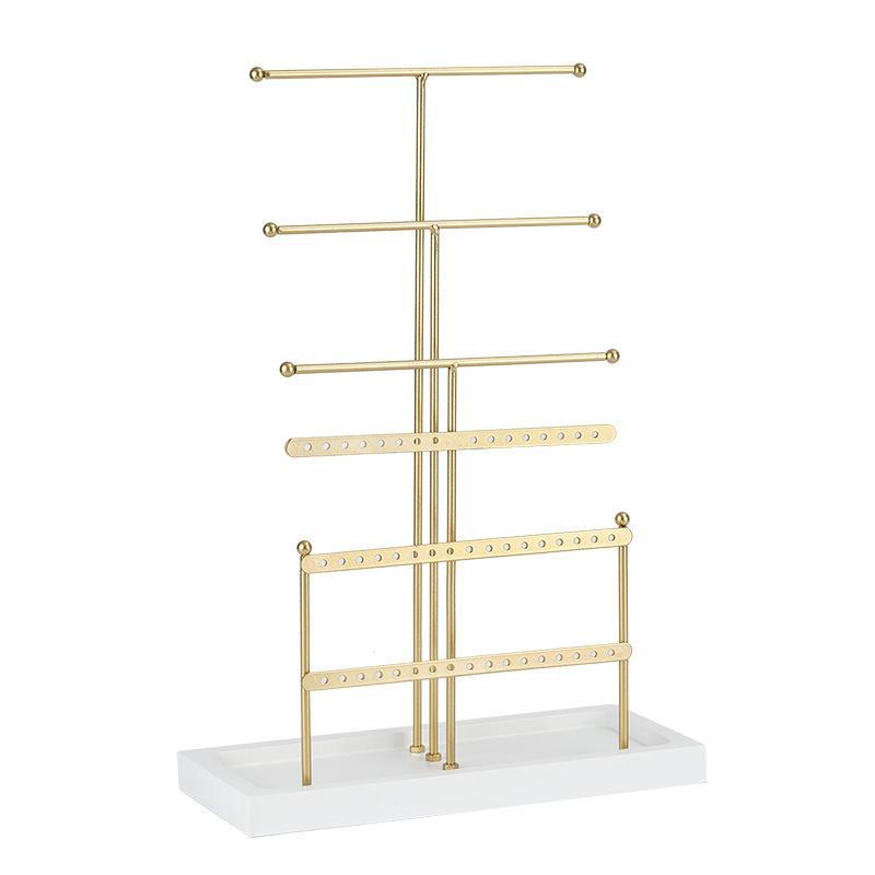 Jewelry Organizer Tabletop Jewelry Holder Earring Necklace Bracelet Jewelry Tree Display Stand with Tray