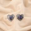 Round Lapis Lazuli Gemstone Ethnic Stud Best Friend Gift New Earrings 925 Silver EE-143-20
