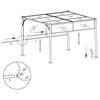 Adjustable Roof Pergola Cream White 3x3 M Steel