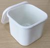 Pearl Metal Bran Kitchen Enamel Storage Container, Deep, 1400ml, White, HB-3635