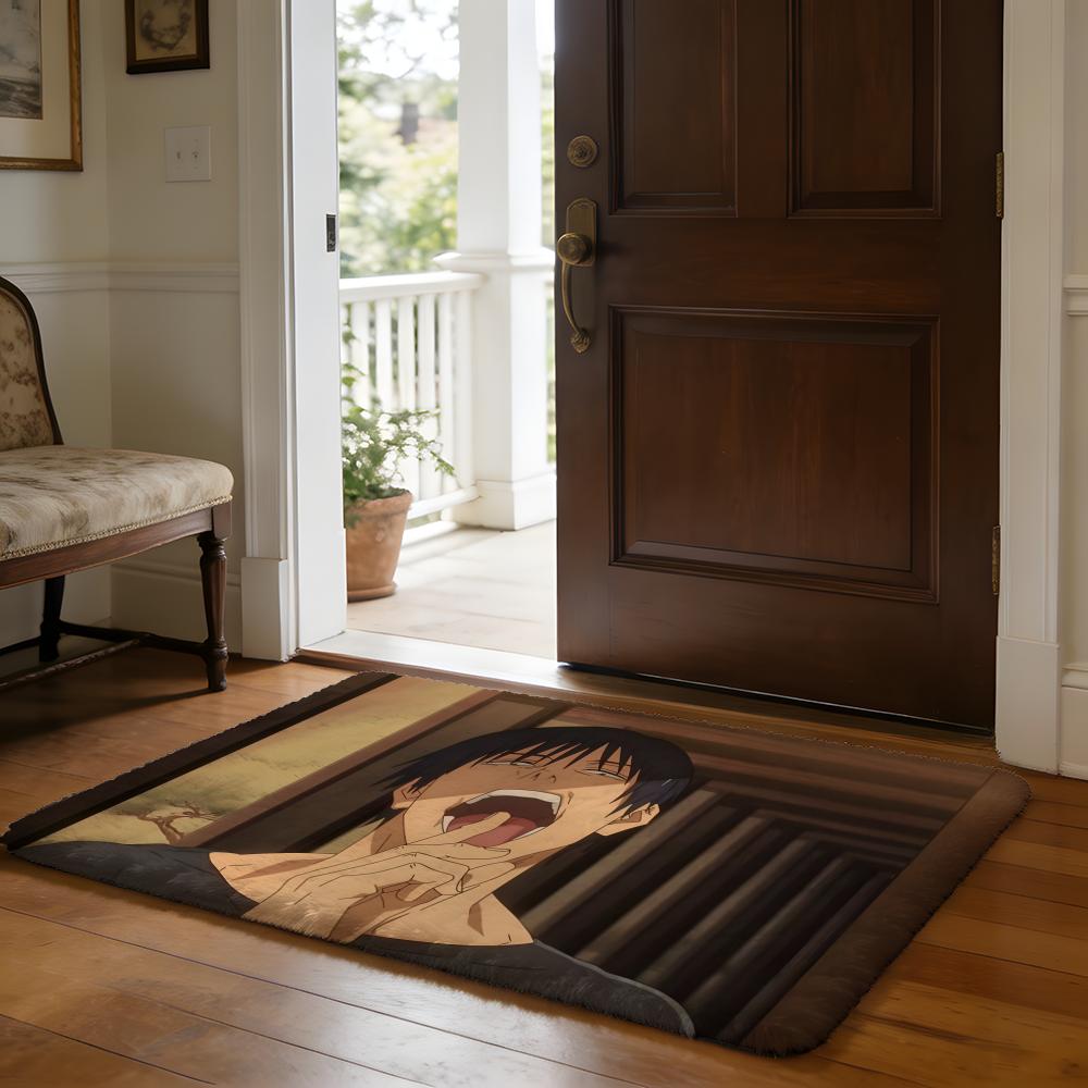 KKaisen Fushiguro Toji Anime Fußmatte Weiche Flanell-Absorbierende Matte Rutschfester Teppich Zuhause Schlafzimmer Badezimmer