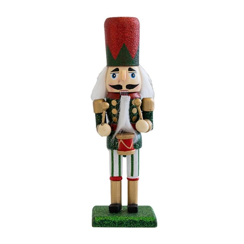 

Classical Wood Nutcrackers Handcrafts King Soldier Figure Toy 16cm Christmas Ornament Puppet Festivals Party Decoration