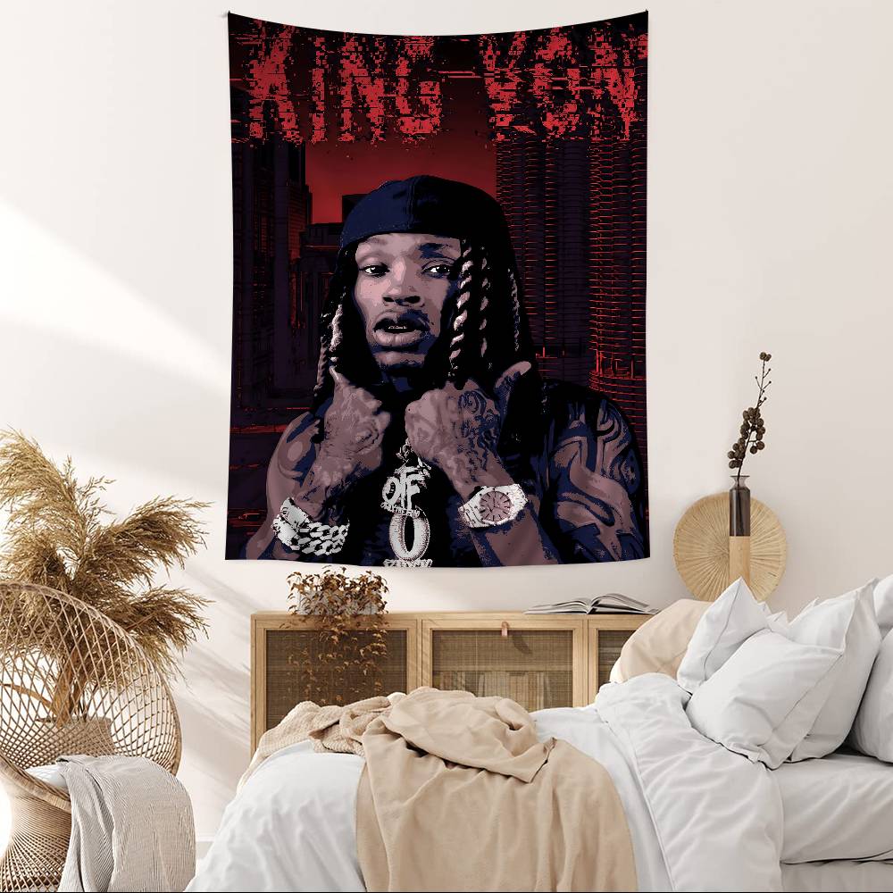 Kking Rapper Von Printed Large Wall Tapestry Indian Buddha Wall Decoration Witchcraft Bohemian Hippie Wall Art Decor