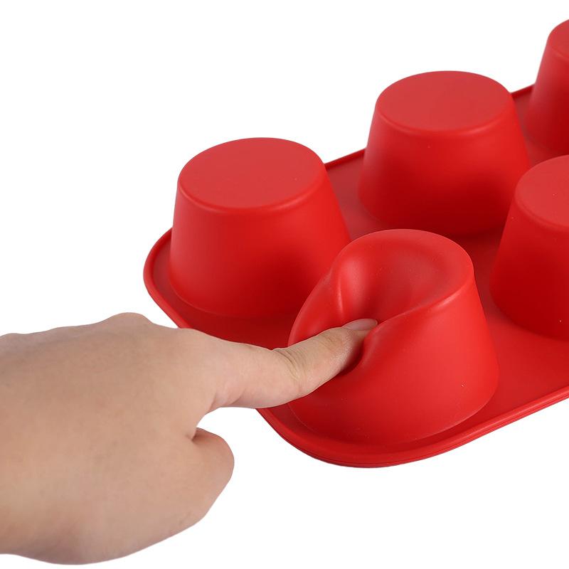 Silicone Round Mold 6/12/24 Holes Mini Muffin Cupcake Cookies Fondant Baking Pan Non-Stick Pudding Steamed Cake Mold Baking Tool