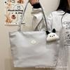 New Fashion Simple Cute College Style Canvas Women's Bag College Students Go Out Casual All-match Shoulder Bag Simple Class Tailoring Bag
