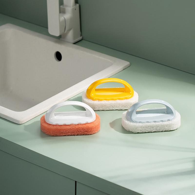 Bathtub brush with handle, tile brush, kitchen decontamination brush, pot sponge wipe, cleaning brush