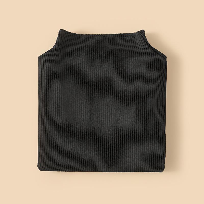 Women's Thermal Half-High Collar Lace Top - Slim Fit Autumn & Winter Wear