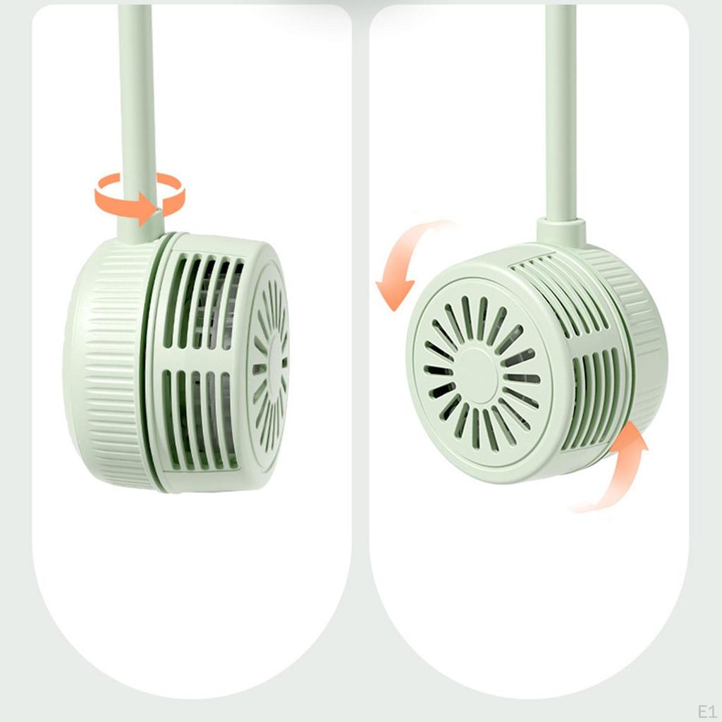 Foldable Fan Neck Hanging Flexible Low Noise Portable Necklace Personal for Camping