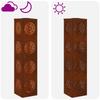 Solar LED Path Light 2 Pcs Rustic Weatherproof Steel