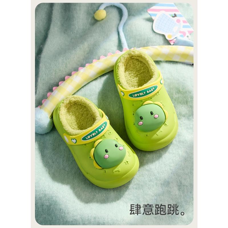 Children's Cotton Shoes Autumn and Winter Warm Cashmere Waterproof Infants 4-6 Years Old Non-slip Baby Woolen Cotton Mop