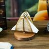 Hollow Metal Paper Towel Rack Light Luxury Home Restaurant El Desktop Paper Towel Storage Golden Leaf Paper Rack