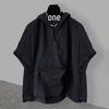 T-shirt alla moda da uomo a maniche corte con cappuccio, cerniera e tasca grande - Stile estivo coreano