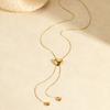 GEMCHIC Women's Adjustable Gold Heart Pendant Necklace Stainless Steel Y-Shape Chain Fashion Jewelry