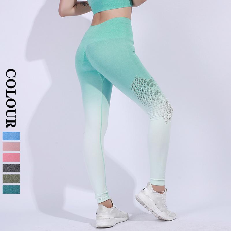 

Nessaj Градиент Сетка Леггинсы Полые спортивные брюки Высокая талия Поднятие ягодиц Йога Штаны Push Up Женщины Тренировка Леггинсы