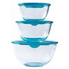 Synergy Trading PYREX Heat-Resistant Glass Bowl with Lid, Microwave-Safe, Clear, 2.0L (PRX0007)