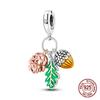 925 Silver Chameleon Charms Bead Colorful Sketchpad Dangle Zirconium Clip for Bracelet Necklace DIY Jewelry
