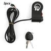3pcs Handlebar Switch On Off Button 3 Speed Position with Lock Parts for Electric Bike