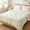 Four Leaf Clover Blanket, Multi-Purpose Air Conditioner Blanket, Soft Double-Sided Flannel Throw Blanket for Sofa Bed Dorm Office