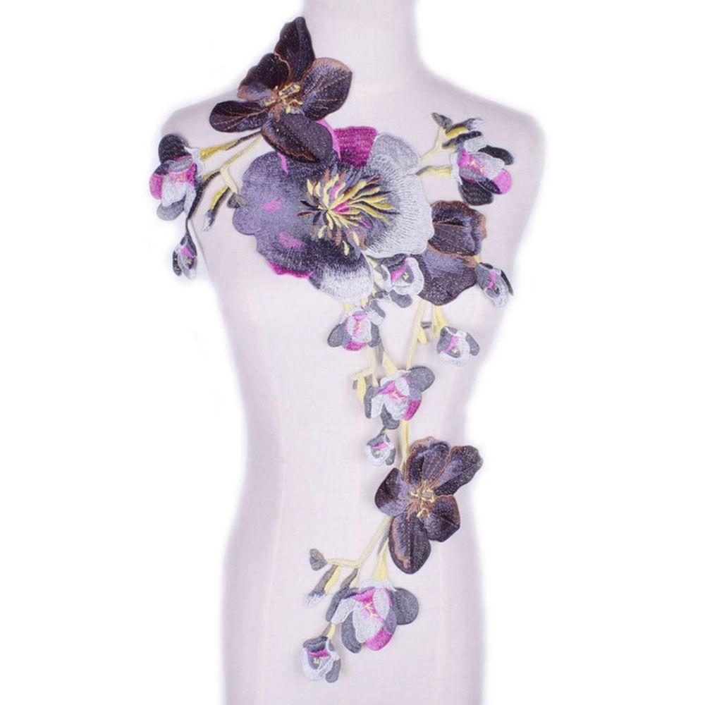Craft Wedding Lace Flower Neckline Clothes Patch Dress Applique Embroidered Collar