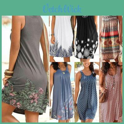 Stylish Women Boho Summer Beach Midi Dress With Gorgeous Floral Print And Loose Fit