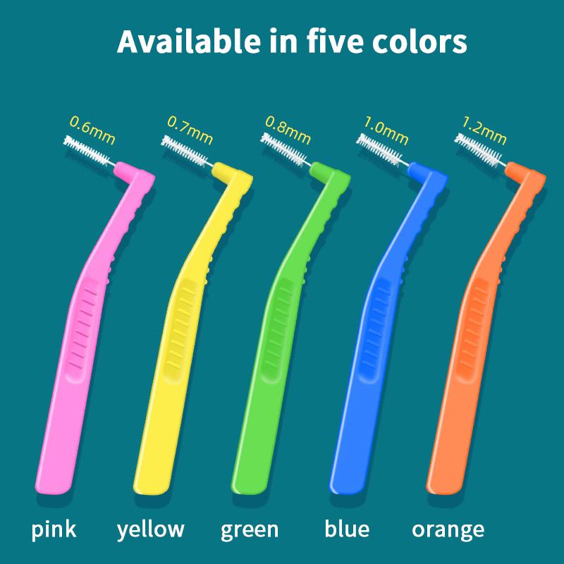 Dental Interdental Brushes Oral Hygiene Flossing Head L/I Shape Tooth Cleaning Tool for Braces Toothpick