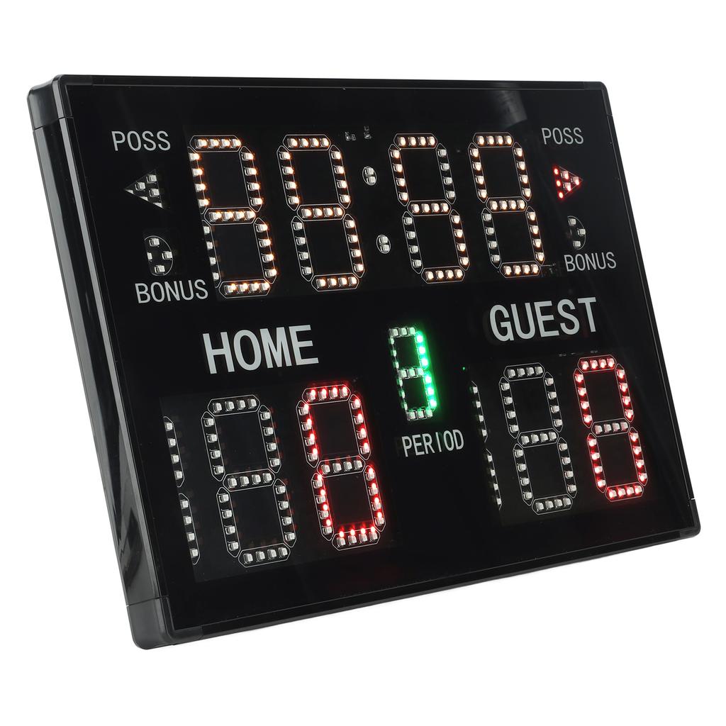 11 Position Basketball Scoreboard Battery Powered LED Digital Scoreboard for Multisports   Black