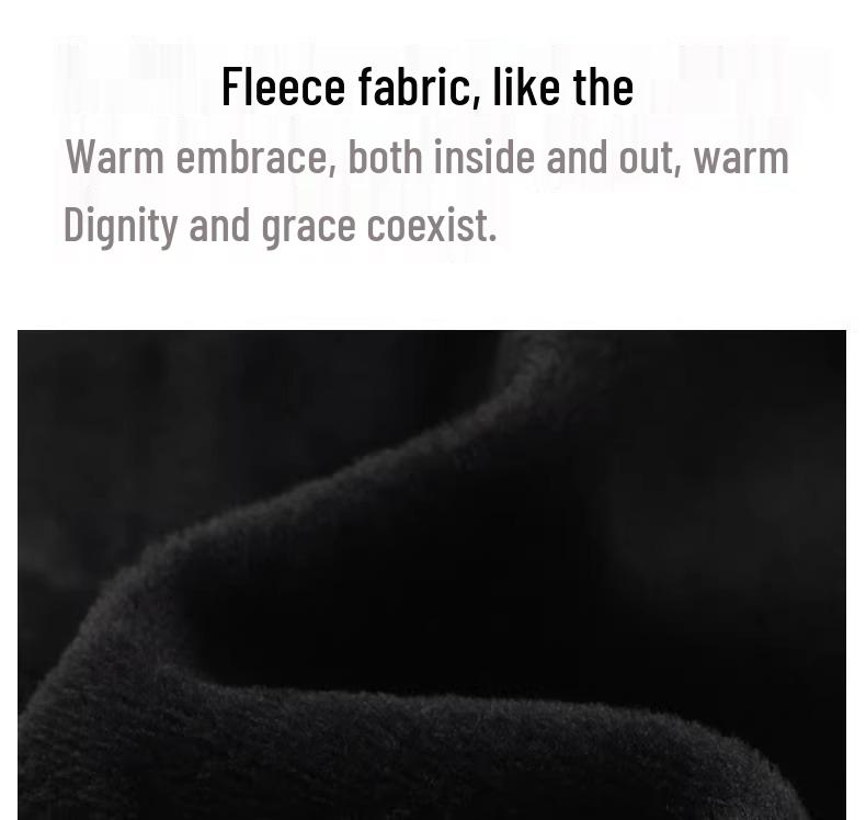 Women's Black Fleece-Lined Slimming Straight-Leg Jeans - Winter Fashion, Versatile, Loose Fit