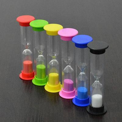 Hourglass Accessories 6 Piece Set Wall Clock Sand Timer Kids Toys Plastic Table Student Gifts Timepiece Decoration Anti-fall